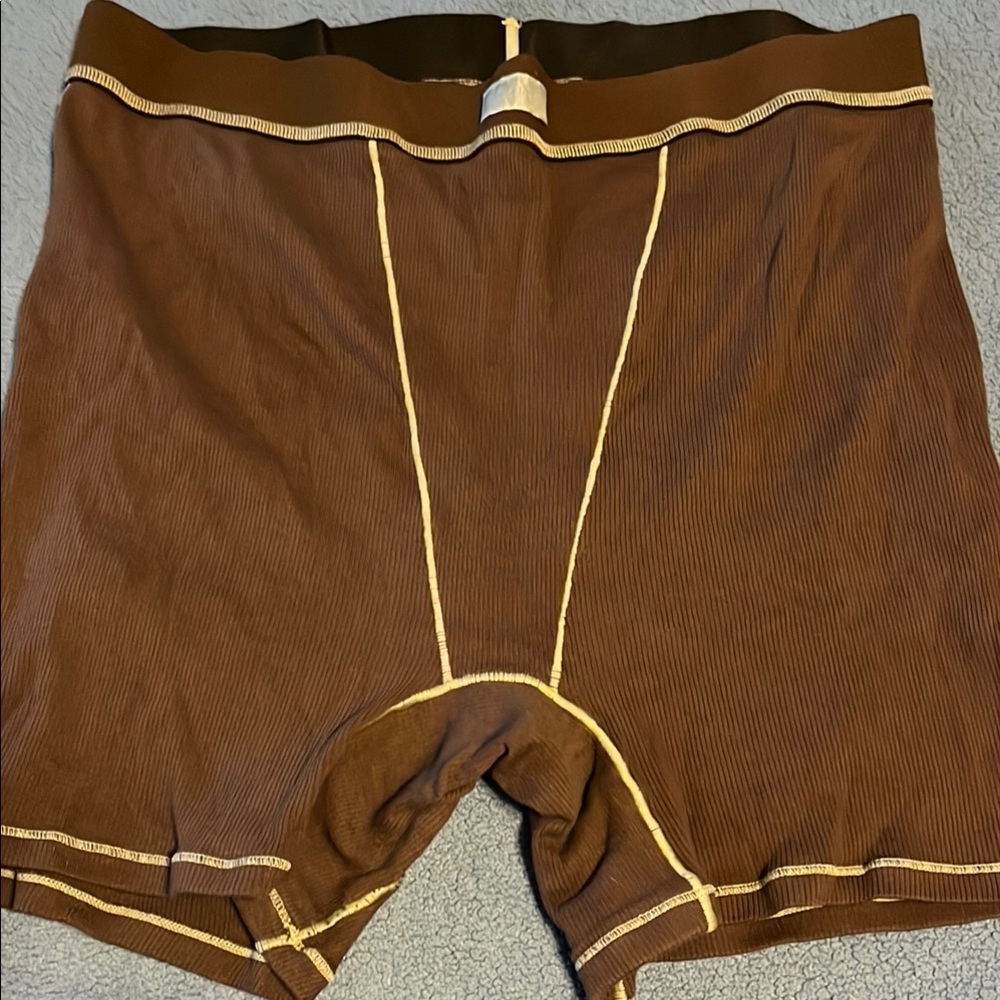 Skins Brown Boxer Briefs with Athletic Stitching